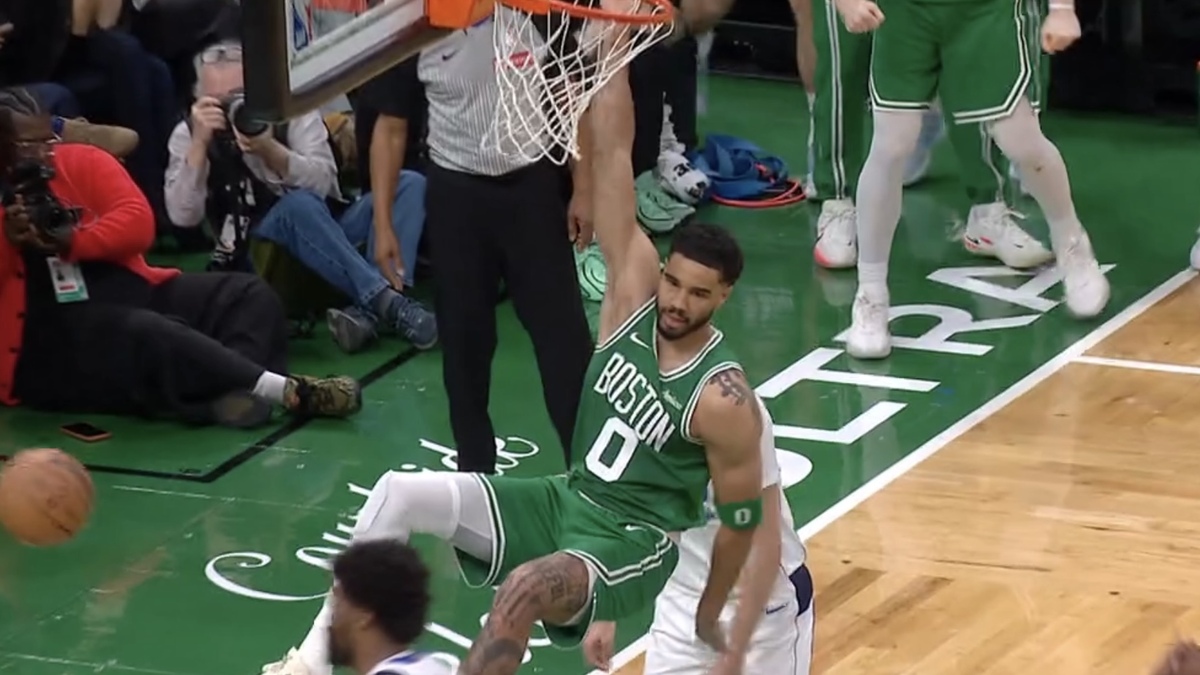 Jayson Tatum scores first basket in return from Achilles tear