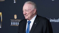 Dallas Cowboys owner Jerry Jones poses on the NFL Honors Red Carpet before Super Bowl LX at Palace of Fine Arts.