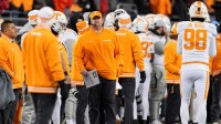 Tennessee head coach Josh Heupel walks the sideline during a College Football Playoff first round game between Tennessee and Ohio State held at Ohio Stadium in Columbus, Ohio, Saturday, Dec. 21, 2024.