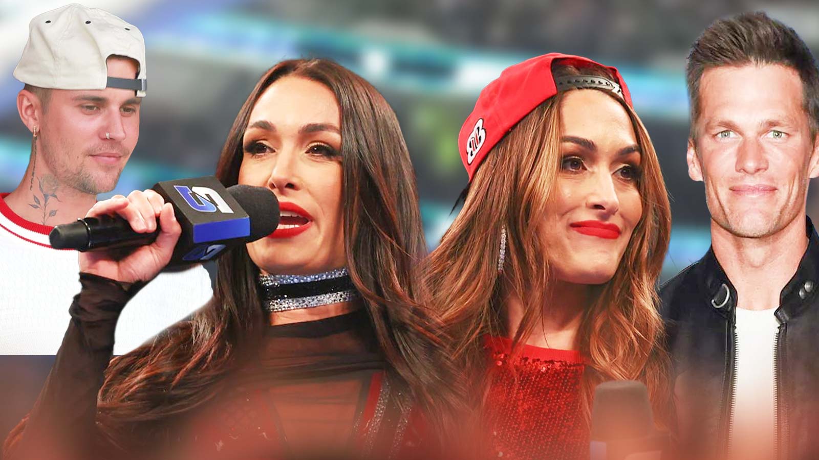 Justin Bieber, Nikki and Brie Bella, and more attend Tom Brady’s Fanatics Flag Football Classic