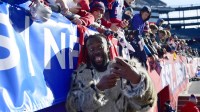WWE star Kofi Kingston at New England Patriots game.