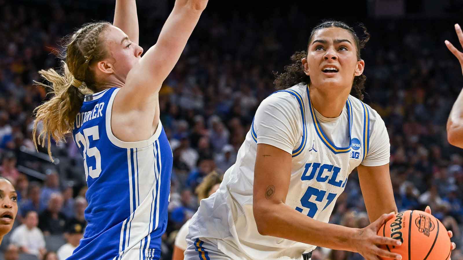 UCLA women’s basketball rally from early deficit to beat Duke, advance to Final Four