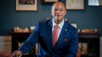 Maryland Governor Wes Moore sits for a portrait in his office in the Maryland State House in Annapolis, MD, on Friday, June 28, 2024. Moore was sworn in as the 63rd Governor of Maryland on January 18, 2023. He took the oath of office at the Maryland State House in Annapolis, becoming the state's first Black governor and the third in U.S. history. Look back at his life from former Army Captain to governor of Maryland.