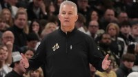 Purdue Boilermakers head coach Matt Painter gestures to his team against the UCLA Bruins during the second half at United Center.