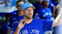 Toronto Blue Jays staring pitcher Max Scherzer (31) during the game against the Philadelphia Phillies at BayCare Ballpark.