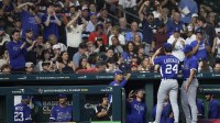 Italy starting pitcher Michael Lorenzen (24) is taken out of the game against the United States in the fifth inning at Daikin Park