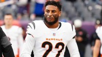 Cincinnati Bengals safety Geno Stone (22) looks on before the game against the Denver Broncos at Empower Field at Mile High.