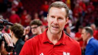 Nebraska Cornhuskers head coach Fred Hoiberg walks off the court after defeating the Iowa Hawkeyes at Pinnacle Bank Arena.