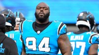 Carolina Panthers defensive end A'Shawn Robinson (94) before the game at Bank of America Stadium.
