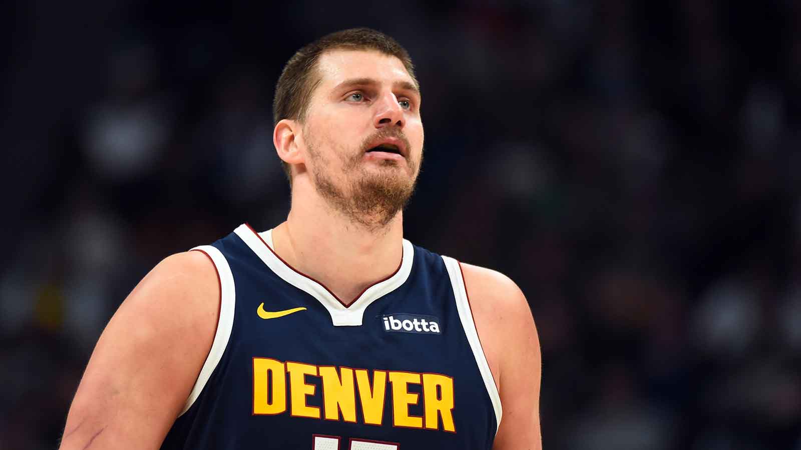 Denver Nuggets center Nikola Jokic (15) during the second half against the Boston Celtics at Ball Arena.