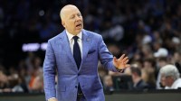 UCLA Bruins head coach Mick Cronin reacts in the second half during a first round game of the men's 2026 NCAA Tournament at Xfinity Mobile Arena.