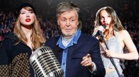 Paul McCartney with some of the attendees of his 2026 Fonda Theatre shows, Taylor Swift and Olivia Rodrigo.