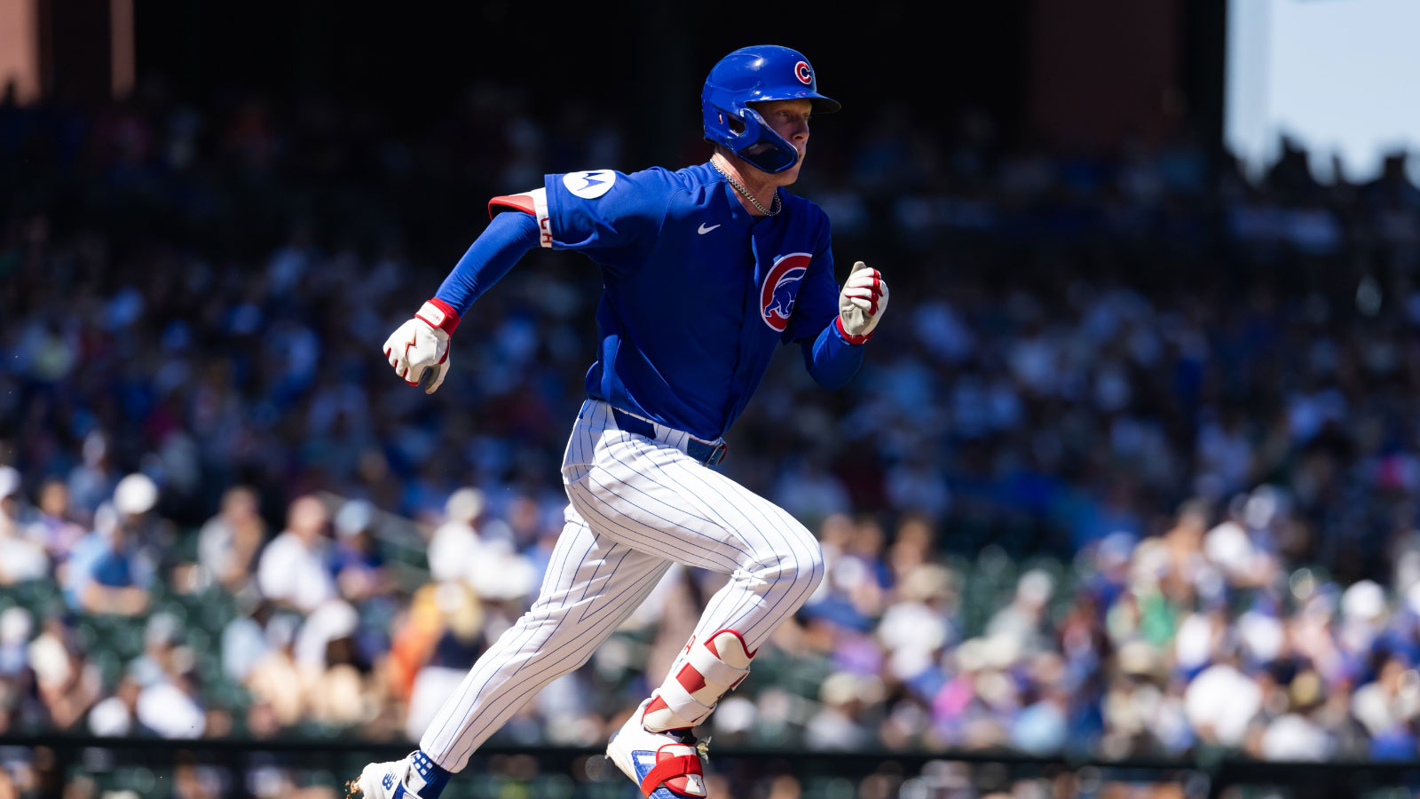 Chicago Cubs outfielder Pete Crow-Armstrong against the New York Yankees during spring training at Sloan Park.