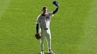 Chicago Cubs center fielder Pete Crow-Armstrong (4) reacts after defeating the Milwaukee Brewers in game four of the NLDS round for the 2025 MLB playoffs at Wrigley Field.