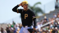 Pittsburgh Pirates starting pitcher Paul Skenes (30) during the first inning against the Toronto Blue Jays at LECOM Park