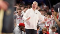 Purdue Boilermakers head coach Matt Painter reacts to a call during the second half against the Ohio State Buckeyes at Value City Arena.