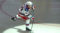 New York Rangers center Sam Carrick (39) takes the ice to warm up against the Pittsburgh Penguins at PPG Paints Arena.