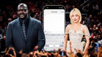 Shaquille Shaq O'Neal and Sabrina Carpenter with DM messages between them.