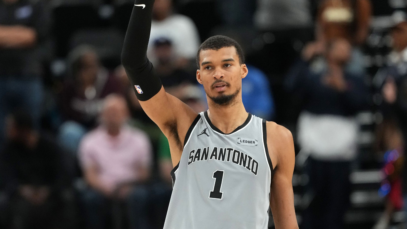 Spurs star Victor Wembanyama’s 60-win mic drop after reaching 50 wins