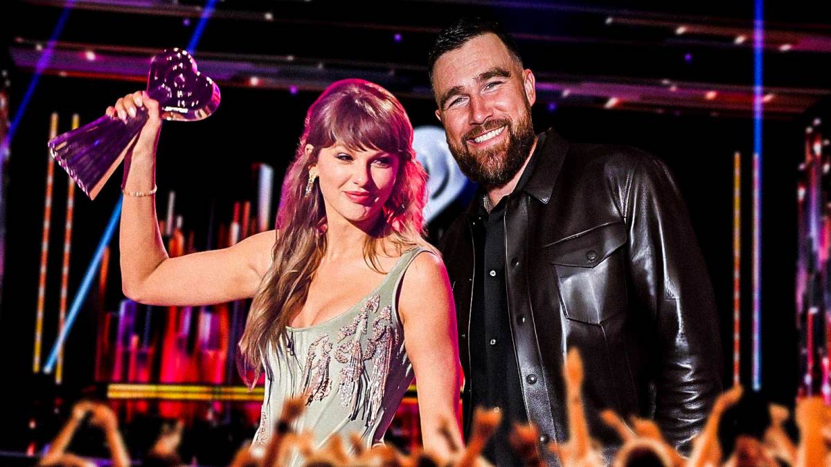 Taylor Swift and Travis Kelce at the 2026 iHeartRadio Music Awards.