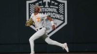 Tennessee Volunteers catcher celebrates what looked like a homer vs Georgia baseball, but the Bulldogs turn it into a brutal robbed flyout.