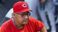 Cincinnati Reds manager Terry Francona against the Los Angeles Dodgers during a spring training game at Camelback Ranch-Glendale.