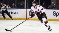 Ottawa Senators defenseman Thomas Chabot (72) controls the puck in the first period against the New York Rangers at Madison Square Garden.