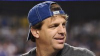 Los Angeles Dodgers partner Todd Boehly reacts during a MLB baseball game aSan Diego Padres at Dodger Stadium.