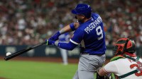 Italy first baseman Vinnie Pasquantino (9) hits a home run against Italy in the sixth inning at Daikin Park.