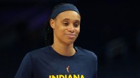 Indiana Fever forward Brianna Turner (11) before the game against the Golden State Valkyries.