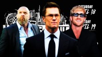 Tom Brady, Triple H, and Logan Paul Background - WWE WrestleMania 42
