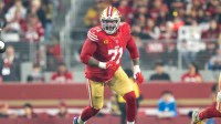 San Francisco 49ers offensive tackle Trent Williams (71) during the first quarter against the Carolina Panthers at Levi's Stadium.