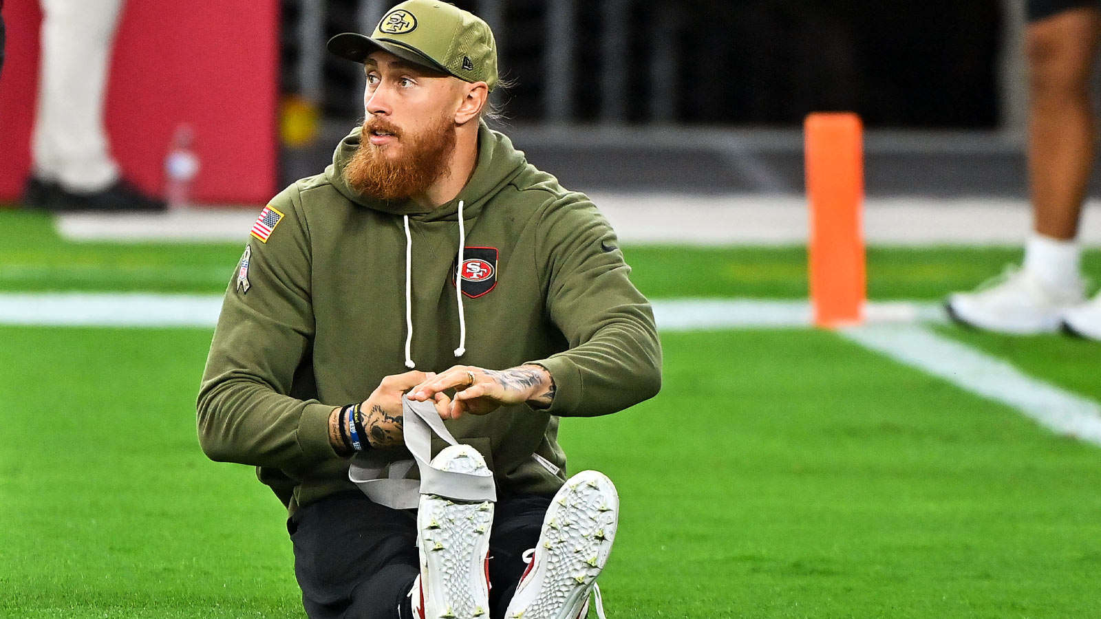 49ers’ George Kittle joins 1 Called Manders in ring during WrestleMania weekend