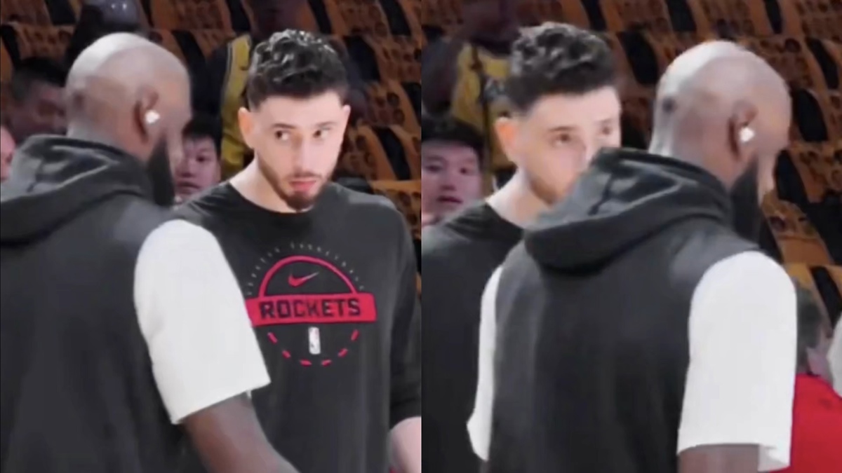 Alperen Sengun reacts to viral LeBron James video from Game 1 vs. Lakers