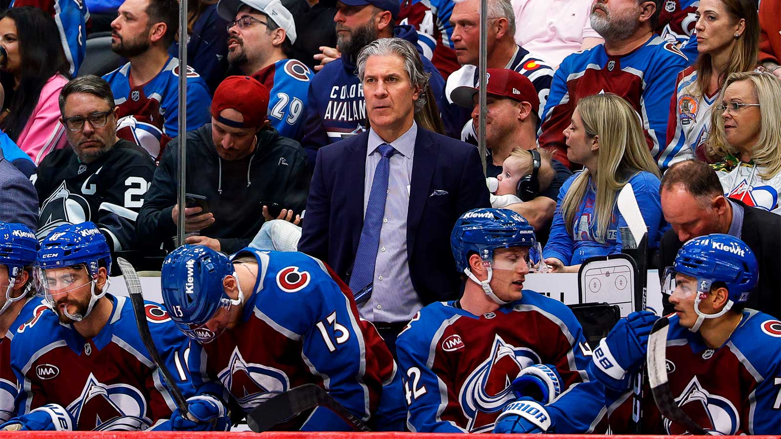 Avalanche coach Jared Bednar away from team with facial fractures from flying puck