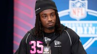 Former USC football player Bishop Fitzgerald at the NFL Combine.