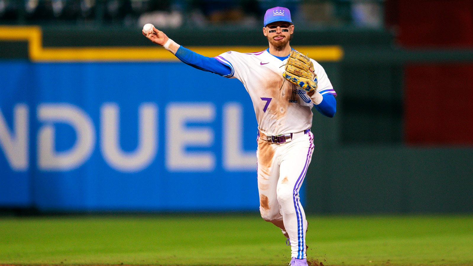 Bobby Witt Jr. in the Royals dugout.