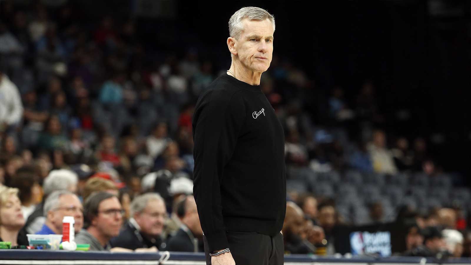 Chicago Bulls head coach Billy Donovan looks on during the first quarter against the Memphis Grizzlies at FedExForum. 