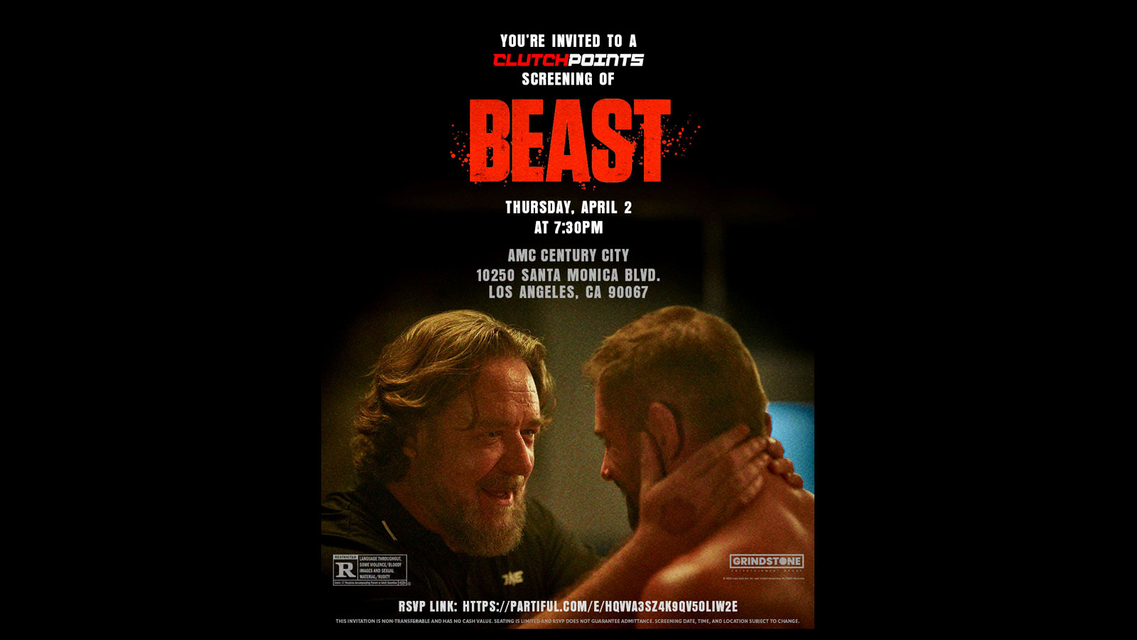 Poster of the Daniel McPerson and Russell Crowe-led movie Beast.