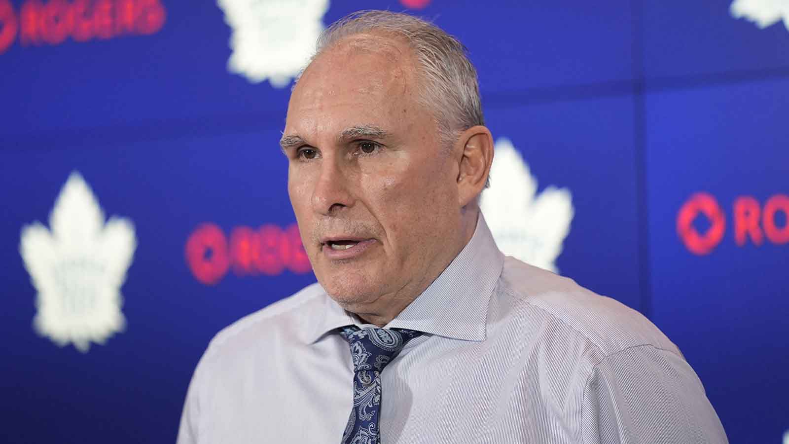Toronto Maple Leafs head coach Craig Berube during a media conference after a win over the Anaheim Ducks at Scotiabank Arena.
