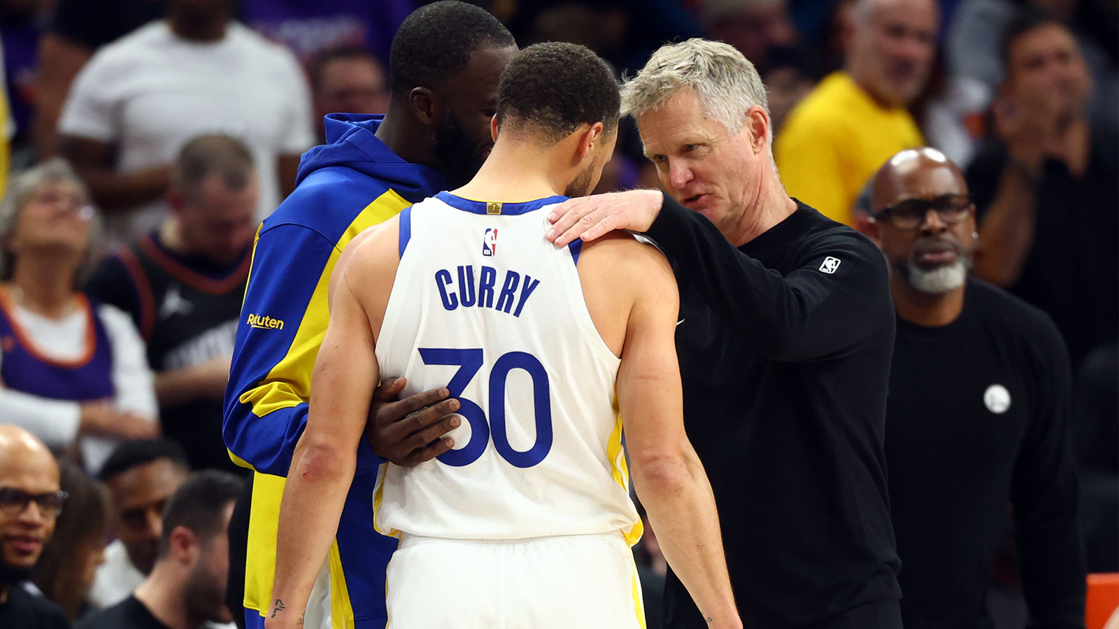 Warriors’ Draymond Green predicts Steve Kerr will retire after emotional huddle with Stephen Curry
