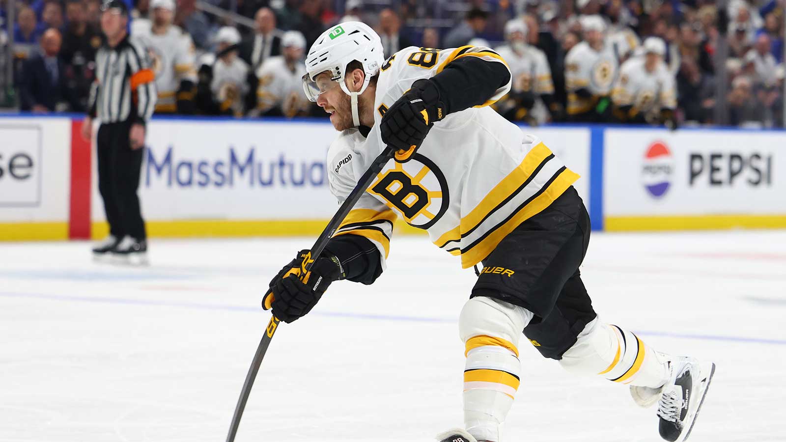 David Pastrnak makes history after keeping Bruins alive vs. Sabres in Game 5