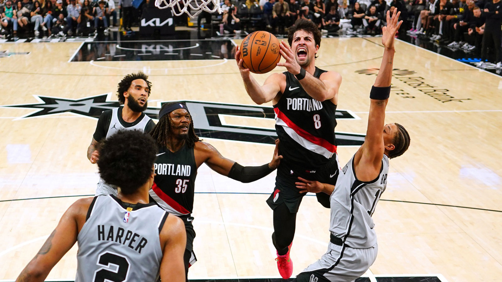 Deni Avdija fires warning shot at Spurs after Blazers advance to playoffs