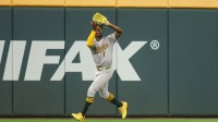 Athletics news: Denzel Clarke is back making insane centerfield catches with this home run robbery