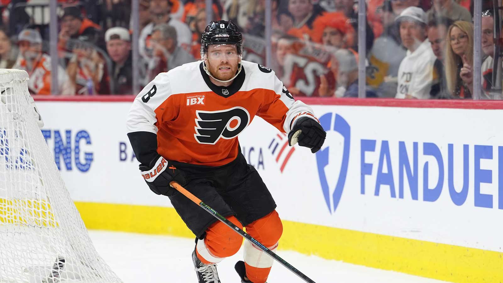 Flyers’ Cam York jokes about possible fallout from stick throw celly