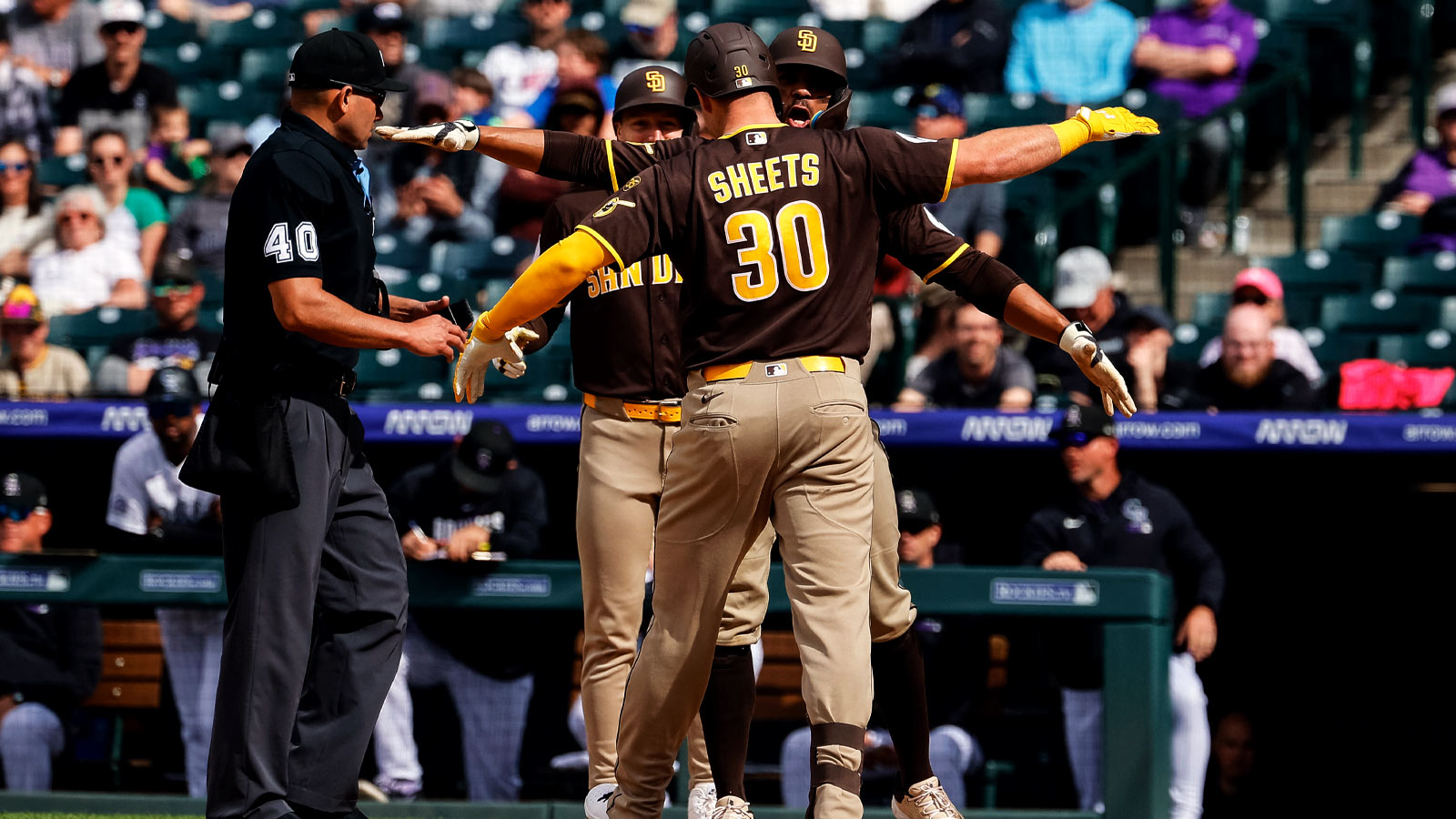 Padres slugger Gavin Sheets’ clutch hitting makes unique MLB history vs. Rockies