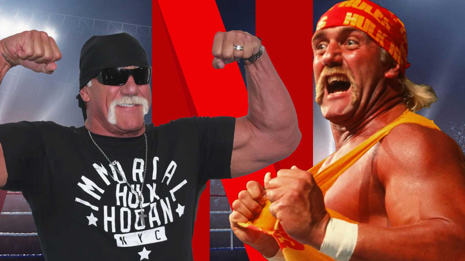WWE legend Hulk Hogan, Netflix logo