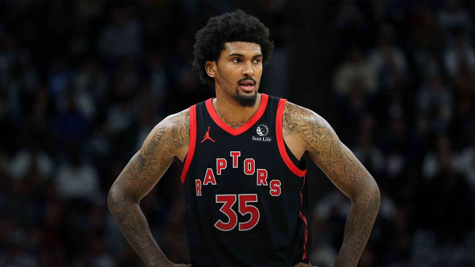 Toronto Raptors center Malik Williams (35) looks on during the third quarter against the Minnesota Timberwolves at Target Center.