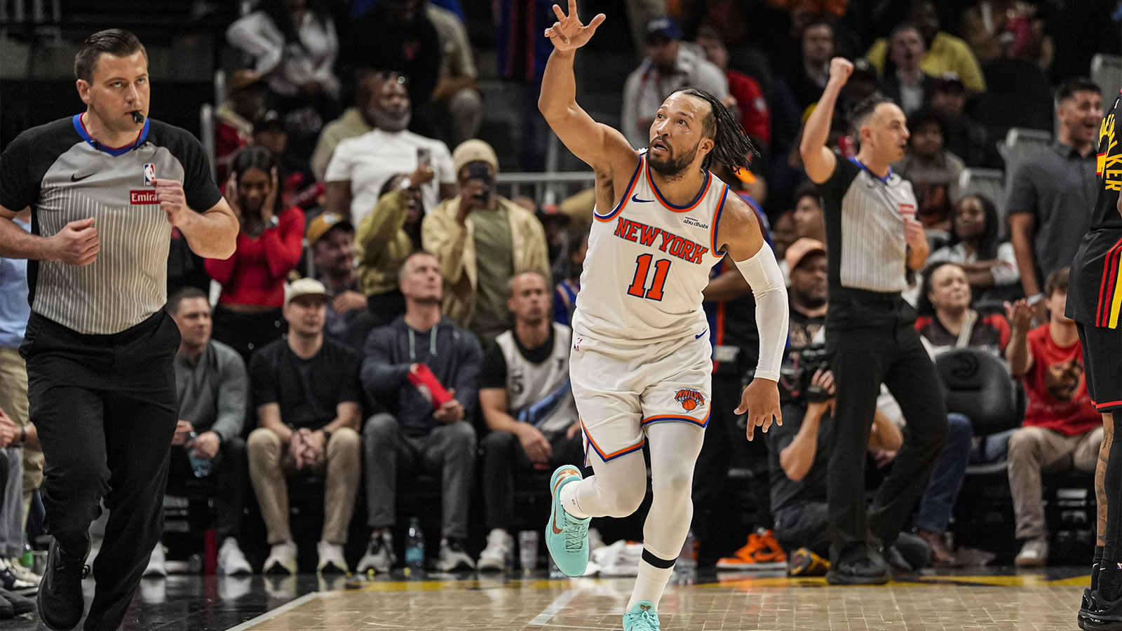 New York Knicks guard Jalen Brunson against the Atlanta Hawks on Apr. 6, 2026.