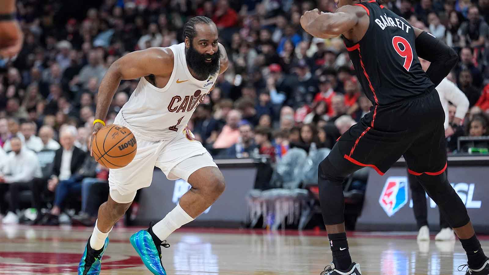 Cavs’ James Harden, RJ Barrett scuffle breaks out in Game 5 vs. Raptors
